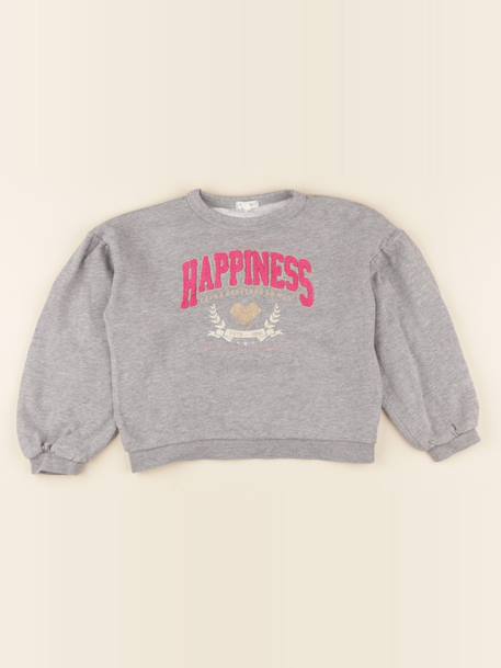 Sweat - 8 ans Gris 1 - vertbaudet enfant 