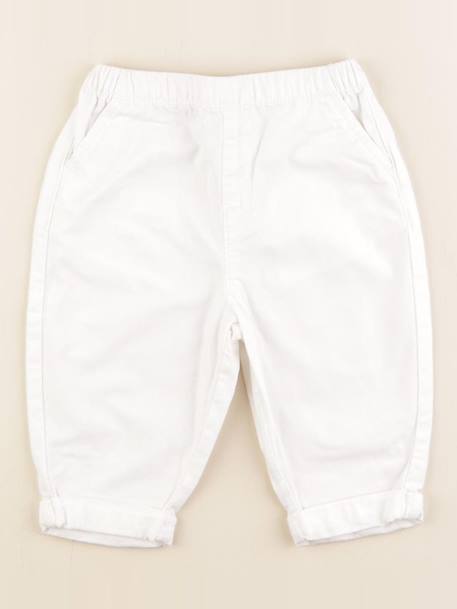 Pantalon - 12 mois Blanc 1 - vertbaudet enfant 