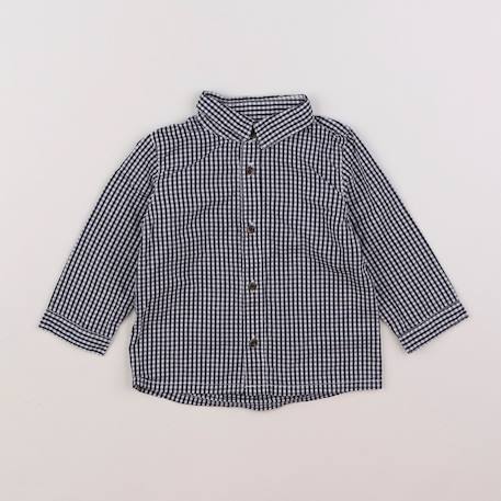 Chemise - 12 mois Blanc, noir 1 - vertbaudet enfant 