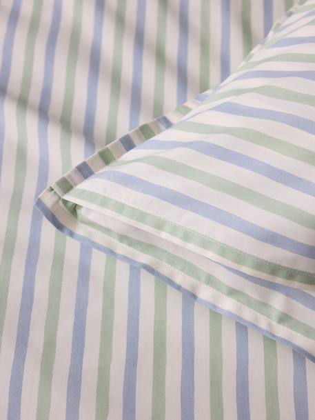 Taie d'oreiller percale de coton 'marcelle' Bleu vert+Rose 5 - vertbaudet enfant 