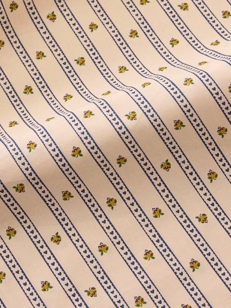 Housse de couette percale de coton 'avril' Raye bleu/epice 4 - vertbaudet enfant 