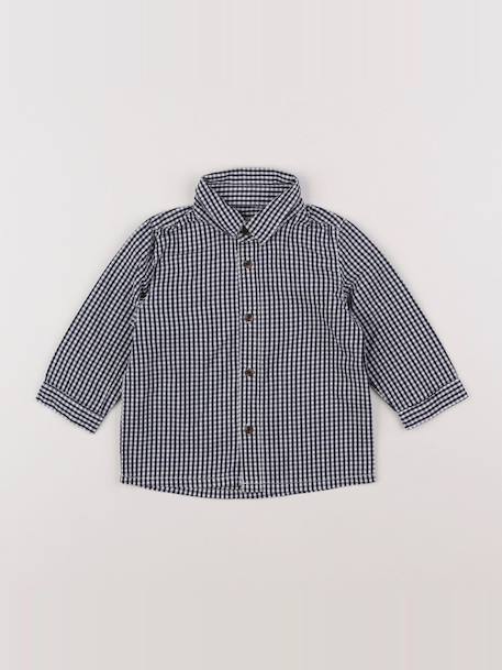 Chemise - 6/9 mois Blanc, bleu 1 - vertbaudet enfant 
