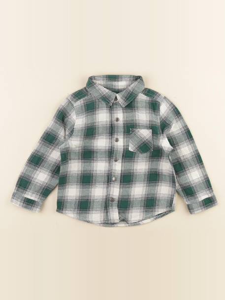 Chemise - 24 mois Blanc, vert 1 - vertbaudet enfant 