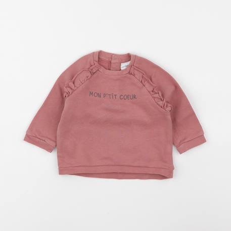 Sweat - 6 mois Rose 1 - vertbaudet enfant 