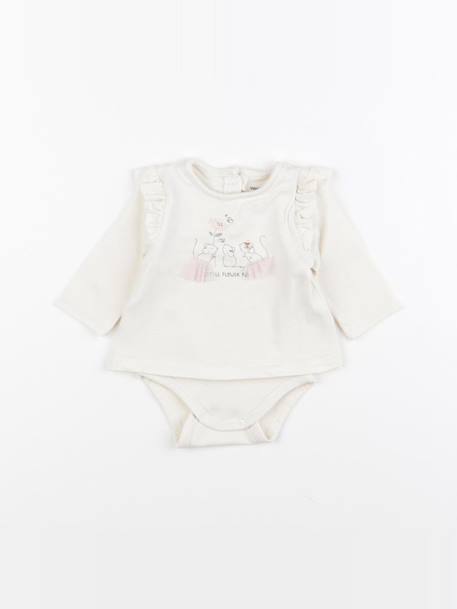 Body tee-shirt - 1 mois Beige 1 - vertbaudet enfant 