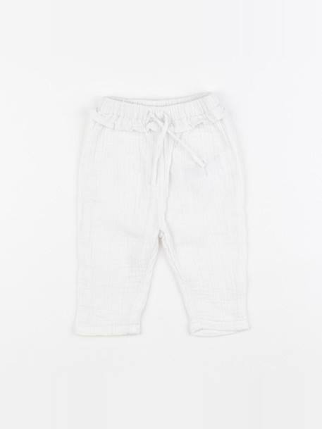 Pantalon - 6 mois Blanc 1 - vertbaudet enfant 
