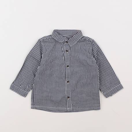 Chemise - 12 mois Blanc, noir 1 - vertbaudet enfant 