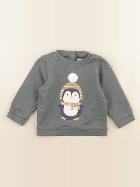 Sweat - 12 mois Vert 1 - vertbaudet enfant 