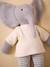 Peluche éléphant en tricot avec un ensemble en point mousse Gris 2 - vertbaudet enfant 