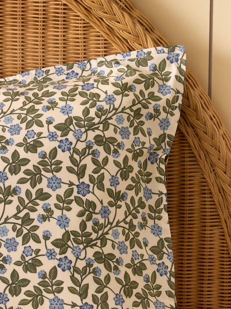 Taie d'oreiller percale de coton 'manon' Bleu+Jaune 2 - vertbaudet enfant 