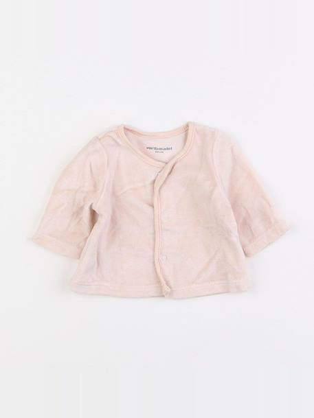 Sweat velours - 0 mois Rose 1 - vertbaudet enfant 