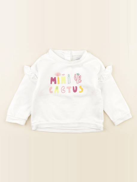 Sweat - 9 mois Blanc 1 - vertbaudet enfant 