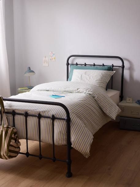 Taie d'oreiller percale de coton 'marcelle' Bleu vert+Rose 4 - vertbaudet enfant 