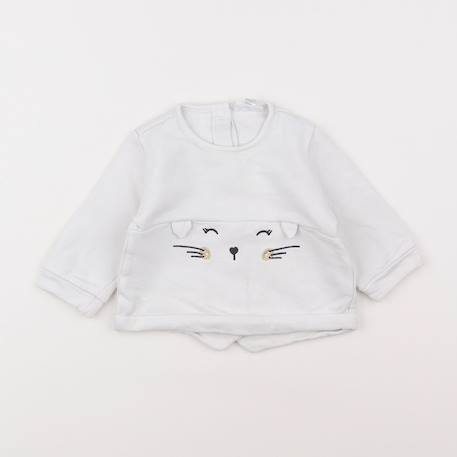 Sweat - 6 mois Blanc 1 - vertbaudet enfant 