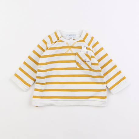 Sweat - 6 mois Blanc, jaune 1 - vertbaudet enfant 