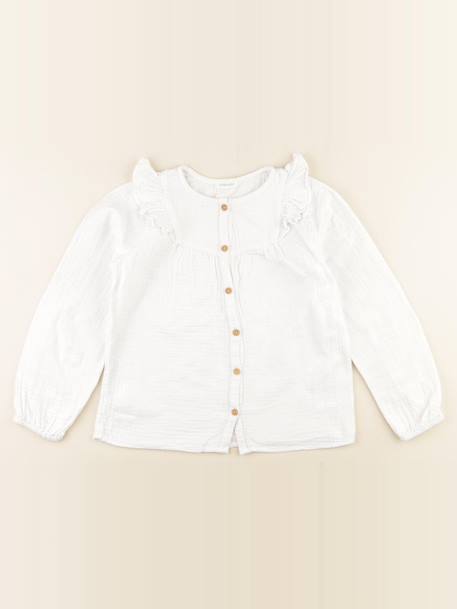 Blouse - 8 ans Blanc 1 - vertbaudet enfant 