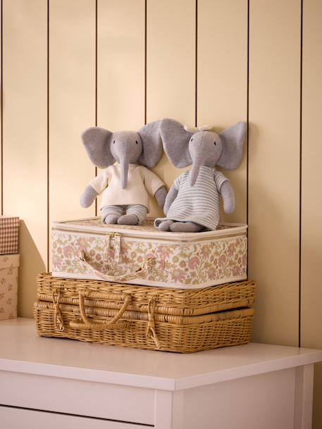 Peluche éléphant en tricot avec un ensemble en point mousse Gris 3 - vertbaudet enfant 