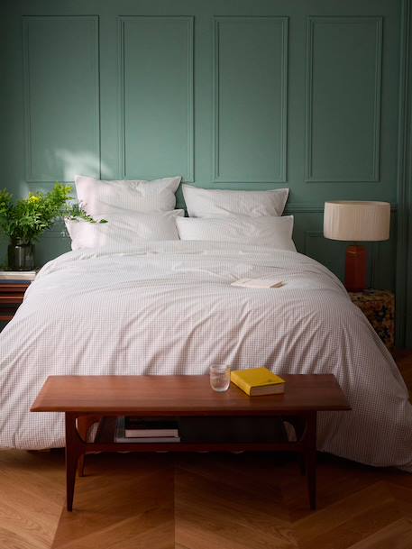 Housse de couette percale de coton tissé teint 'marin' Bleu 3 - vertbaudet enfant 