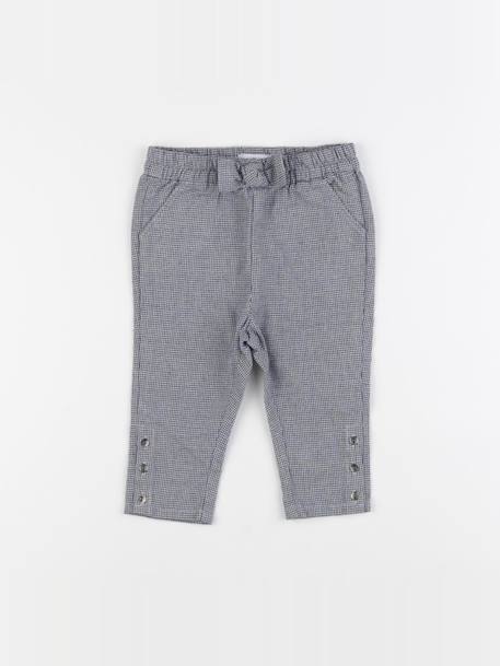 Pantalon - 12 mois Blanc, bleu 1 - vertbaudet enfant 