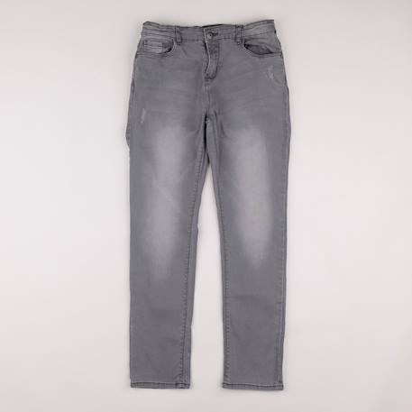 Jean - 12 ans Gris 1 - vertbaudet enfant 