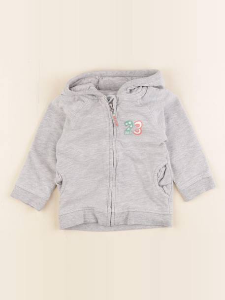 Sweat - 12 mois Gris 1 - vertbaudet enfant 