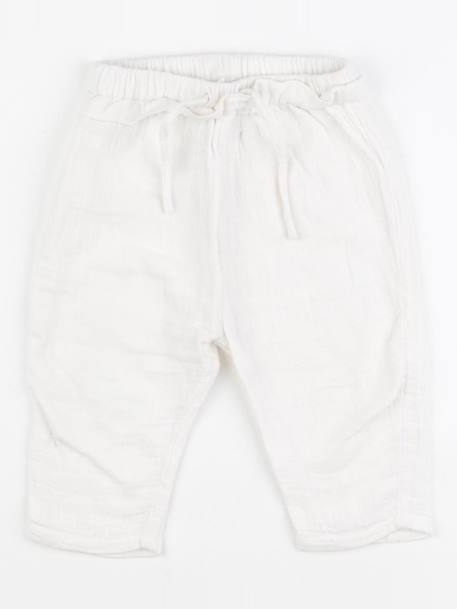 Pantalon - 9 mois Blanc 1 - vertbaudet enfant 