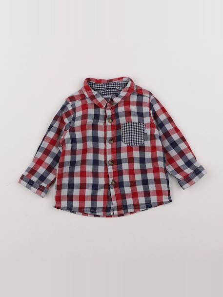 Chemise - 6 mois Bleu, rouge 1 - vertbaudet enfant 