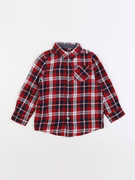 Chemise imprimé au dos - 4 ans Noir, rouge 1 - vertbaudet enfant 