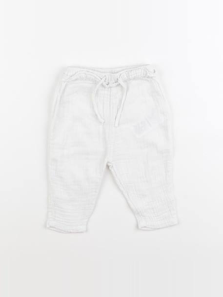 Pantalon - 6 mois Blanc 1 - vertbaudet enfant 