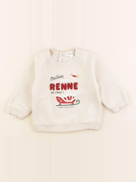 Sweat - 6/9 mois Beige 1 - vertbaudet enfant 