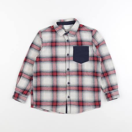 Chemise - 8 ans Beige, rouge 1 - vertbaudet enfant 