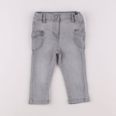 Jean - 9 mois Gris 1 - vertbaudet enfant 