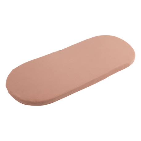 Couffin bébé en fibres naturelles et habillage tissu avec support en pin massif Beige/marron+Blanc/orange+Bleu+Rose+Rose imprimé+Vert tilleul 28 - vertbaudet enfant 