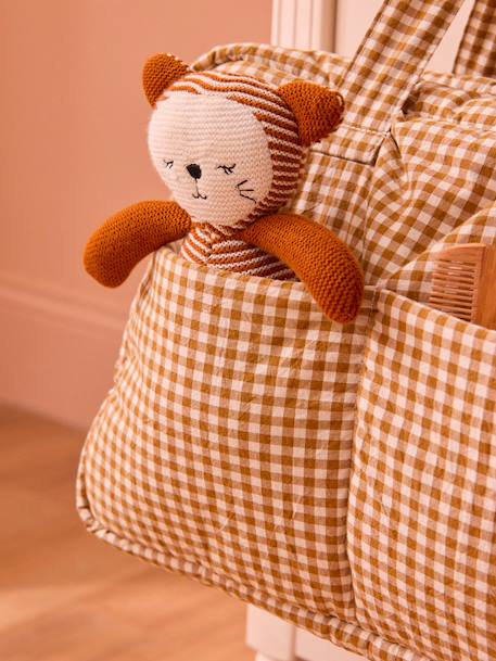 Sac à langer en gaze de coton Imprimé bali corail+Vichy caramel+Vichy vert 7 - vertbaudet enfant 