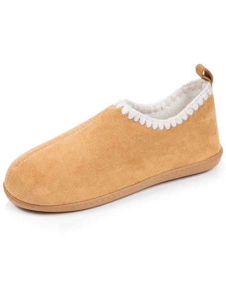 Chaussons bottillons suédine semelle bloup extra confort Camel+Marine 6 - vertbaudet enfant 