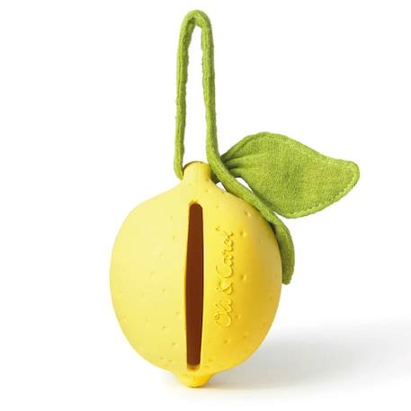 Etui à sucette en caoutchouc 100% naturel lou le citron Jaune 1 - vertbaudet enfant 