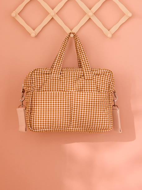 Sac à langer en gaze de coton Imprimé bali corail+Vichy caramel+Vichy vert 6 - vertbaudet enfant 