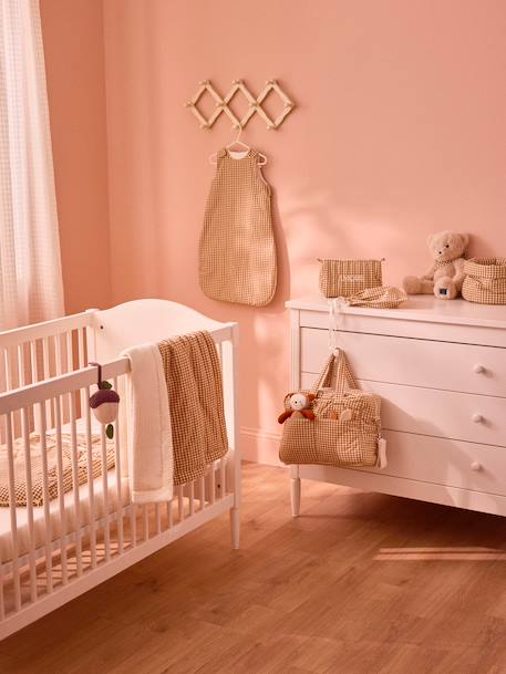 Sac à langer en gaze de coton Imprimé bali corail+Vichy caramel+Vichy vert 9 - vertbaudet enfant 