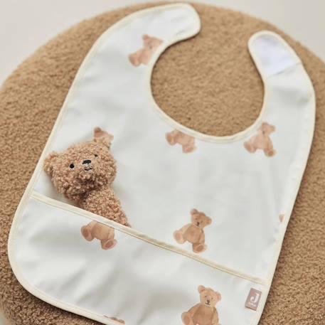 Lot de 2 bavoirs imperméables Beige, blanc+Blanc, vert, jaune+Ecru, marron+Ecru, vert+Marron chataigne+Rose des bois 14 - vertbaudet enfant 