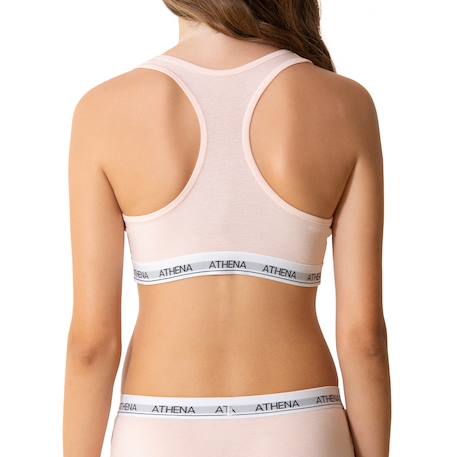 Brassière coton ultra doux Blanc+Bleu titane+Rose pastel+Violet 10 - vertbaudet enfant 