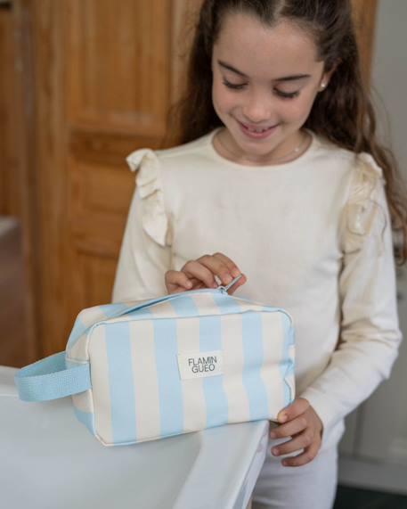 Trousse de toilette enfant polyester zip Bleu+Rose 4 - vertbaudet enfant 