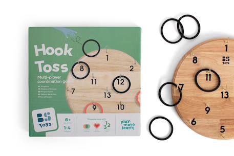 Jeu de lancer d'anneaux en bois fsc - jeu extérieur Multicolore 4 - vertbaudet enfant 