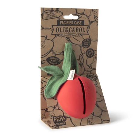 Etui à sucette en caoutchouc 100% naturel pepa la pomme Rouge 5 - vertbaudet enfant 
