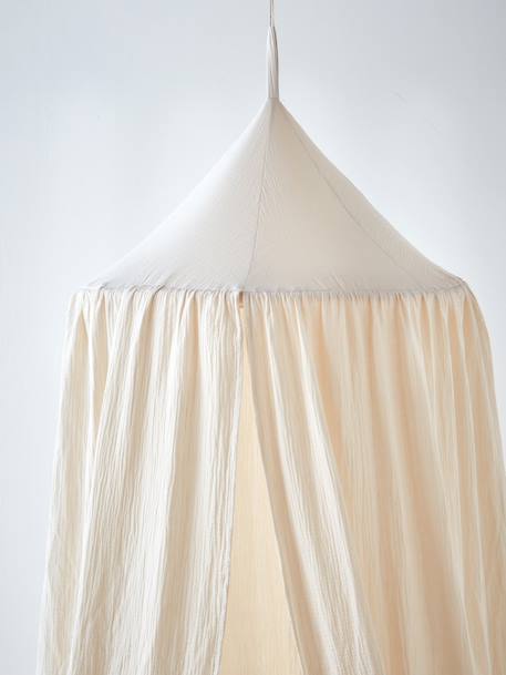 Ciel de lit en gaze de coton Blanc 1 - vertbaudet enfant 