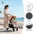 Poussette america 3 Beige+Noir+Rose 4 - vertbaudet enfant 