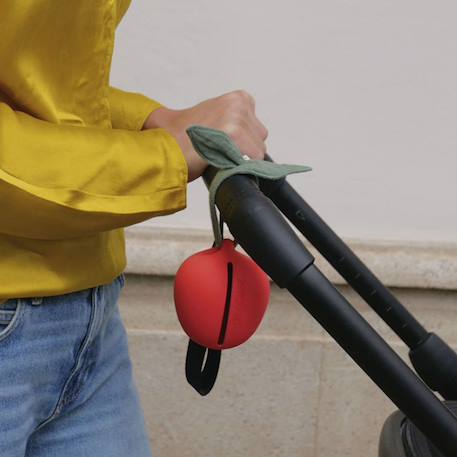 Etui à sucette en caoutchouc 100% naturel pepa la pomme Rouge 2 - vertbaudet enfant 