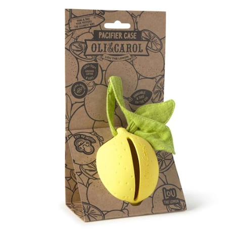 Etui à sucette en caoutchouc 100% naturel lou le citron Jaune 4 - vertbaudet enfant 