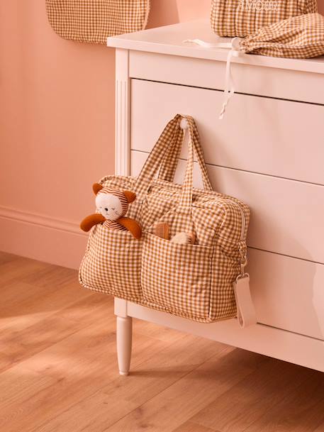 Sac à langer en gaze de coton Imprimé bali corail+Vichy caramel+Vichy vert 8 - vertbaudet enfant 