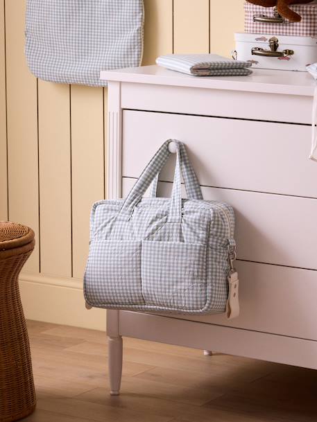 Sac à langer en gaze de coton Imprimé bali corail+Vichy vert 8 - vertbaudet enfant 