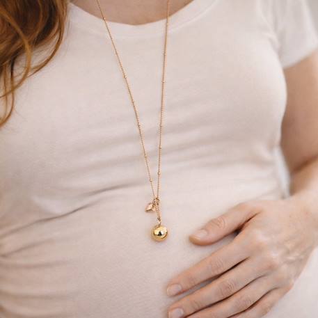 Collier bola de grossesse battement de cœur Or+Rose 2 - vertbaudet enfant 